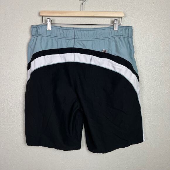 Beach Rays NWT Mens Large Swim Trunks Board Shorts Surfwear Beach Black Blue - Picture 7 of 10